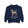 Miniature Poodle Humor Sweatshirt, True Navy, front view