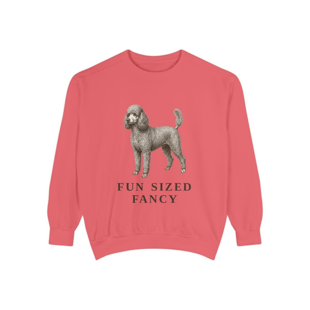 Miniature Poodle Humor Sweatshirt, Watermelon, front view