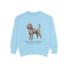 Miniature Poodle Latin Sweatshirt, Chambray, front view