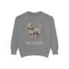 Miniature Poodle Latin Sweatshirt, Grey, front view