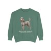 Miniature Poodle Latin Sweatshirt, Light Green, front view