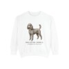 Miniature Poodle Latin Sweatshirt, White, front view