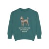 Miniature Poodle Mom Sweatshirt, Blue Spruce, front view