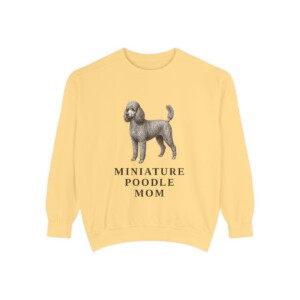 Miniature Poodle Mom Sweatshirt, Butter, front view