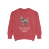 Miniature Poodle Mom Sweatshirt, Crimson, front view
