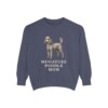 Miniature Poodle Mom Sweatshirt, Denim, front view