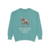 Miniature Poodle Mom Sweatshirt, Seafoam, front view