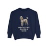 Miniature Poodle Mom Sweatshirt, True Navy, front view