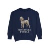 Miniature Poodle Sweatshirt, True Navy, front view