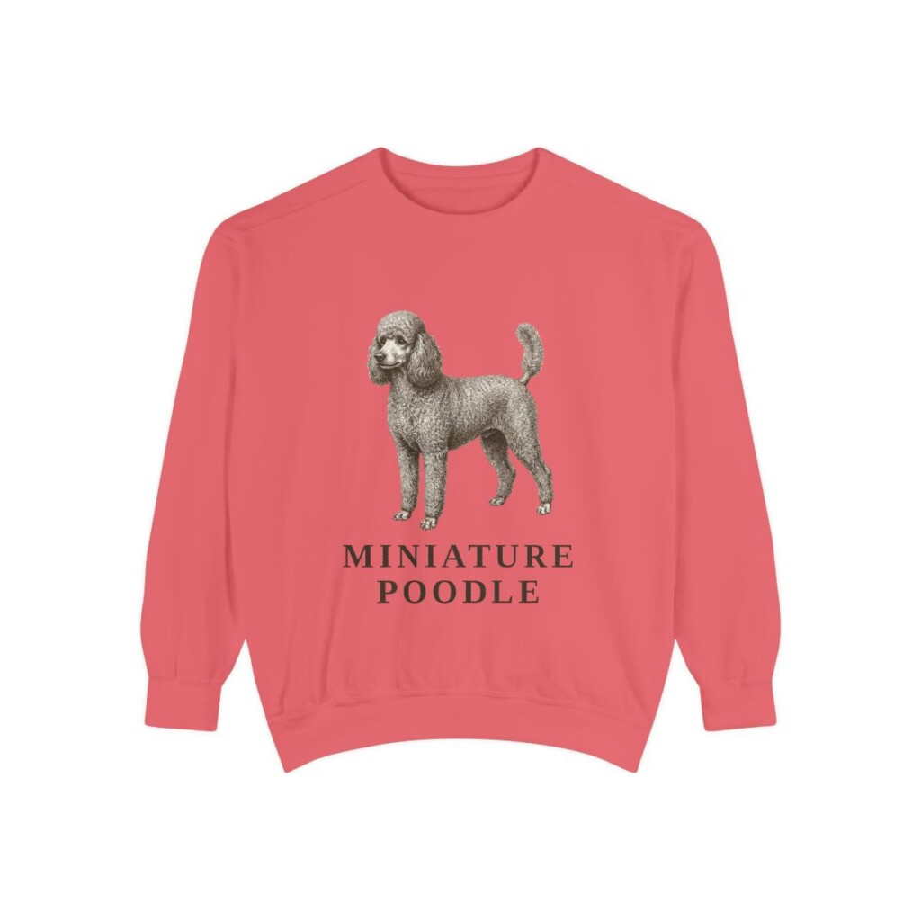 Miniature Poodle Sweatshirt, Watermelon, front view