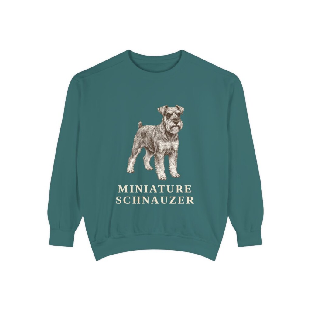 Miniature Schnauzer Sweatshirt, Blue Spruce, front view