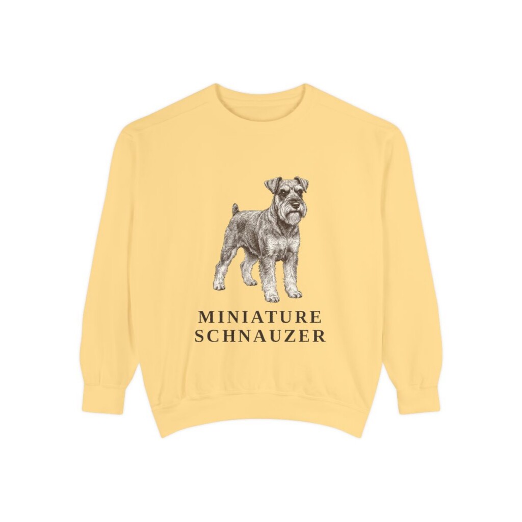 Miniature Schnauzer Sweatshirt, Butter, front view