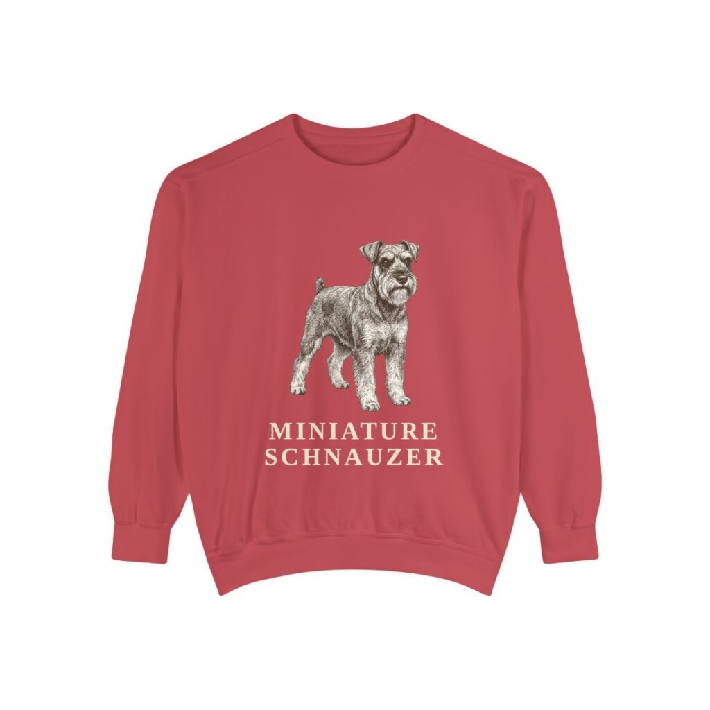 Miniature Schnauzer Sweatshirt, Crimson, front view