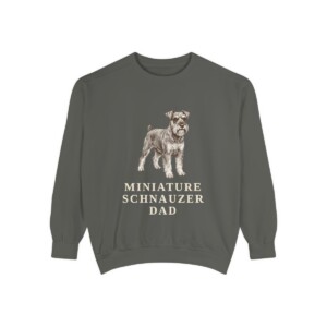 Miniature Schnauzer Dad Sweatshirt, Pepper, front view