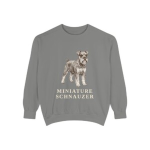 Miniature Schnauzer Sweatshirt, Grey, front view