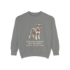 Miniature Schnauzer Humor Sweatshirt, Grey, front view