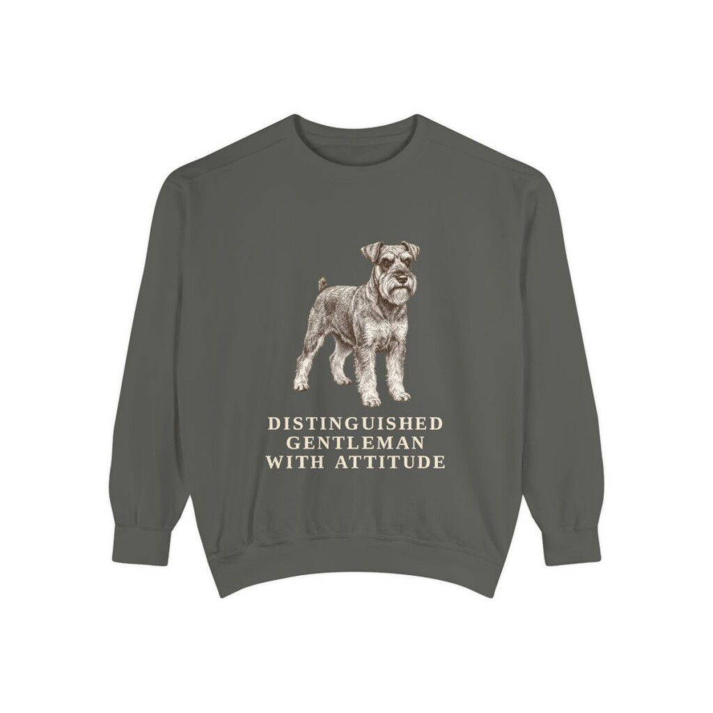 Miniature Schnauzer Humor Sweatshirt, Pepper, front view
