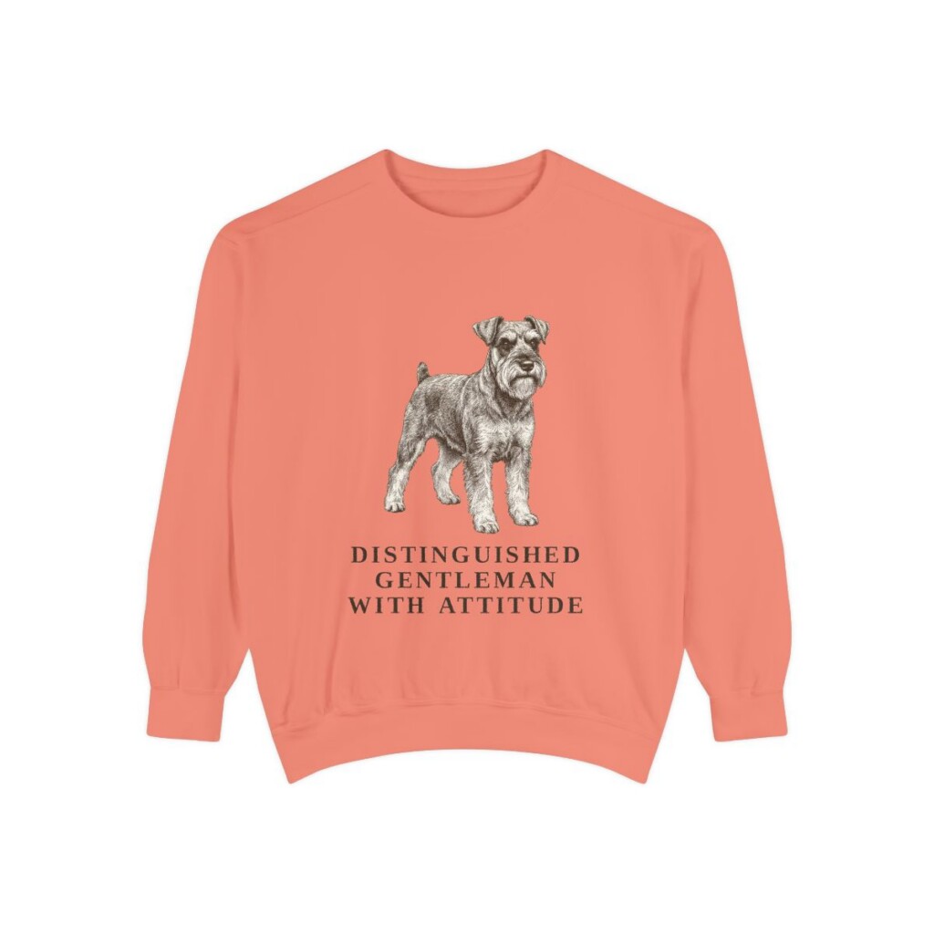 Miniature Schnauzer Humor Sweatshirt, Terracotta, front view