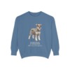 Miniature Schnauzer Latin Sweatshirt, Blue Jean, front view