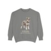 Miniature Schnauzer Latin Sweatshirt, Grey, front view