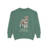 Miniature Schnauzer Latin Sweatshirt, Light Green, front view
