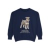 Miniature Schnauzer Latin Sweatshirt, True Navy, front view