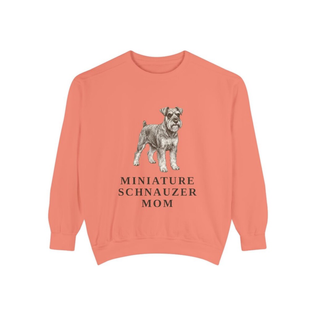 Miniature Schnauzer Mom Sweatshirt, Terracotta, front view
