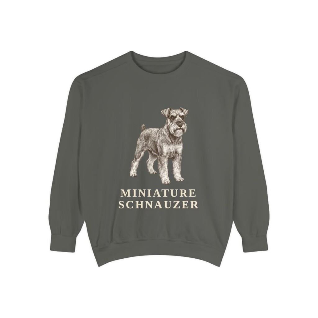 Miniature Schnauzer Sweatshirt, Pepper, front view