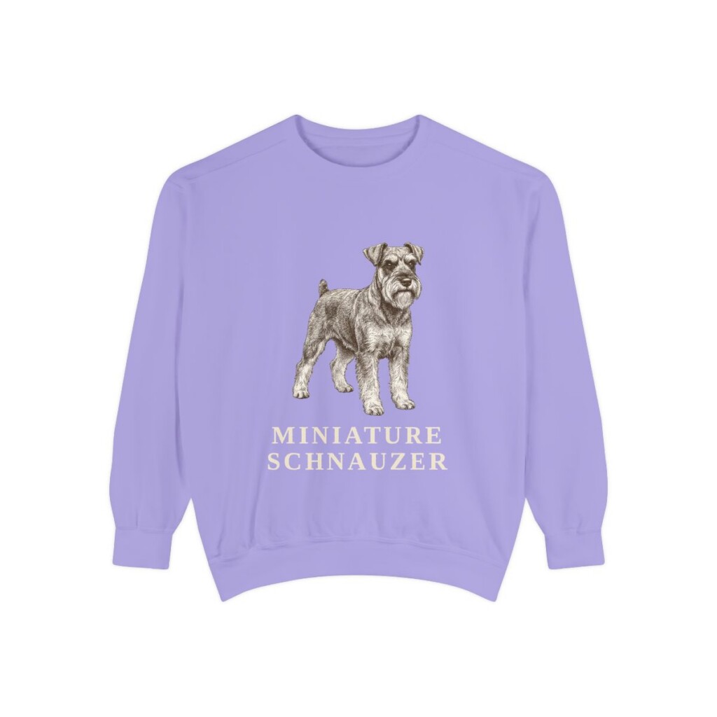 Miniature Schnauzer Sweatshirt, Violet, front view