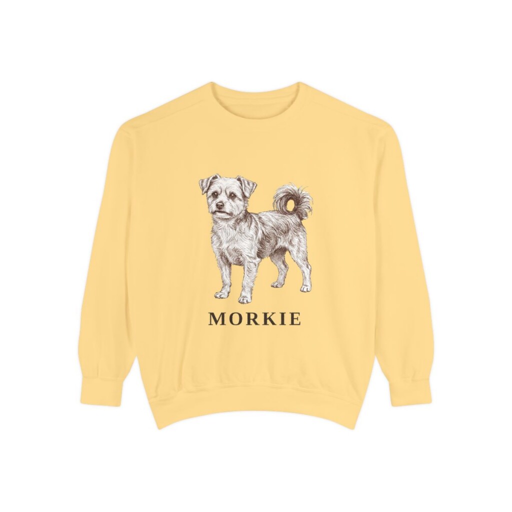 Morkie Sweatshirt, Butter, front view
