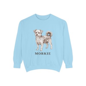 Morkie Sweatshirt, Chambray, front view