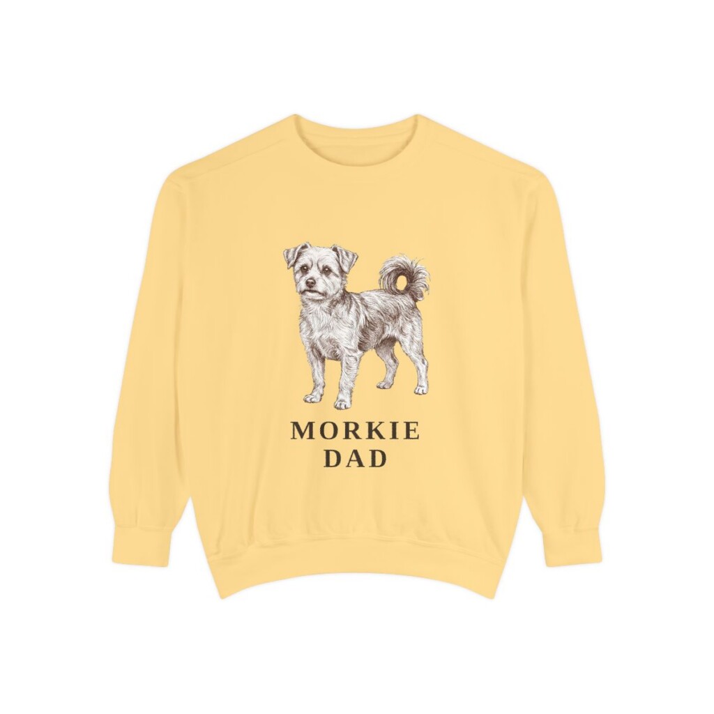 Morkie Dad Sweatshirt, Butter, front view