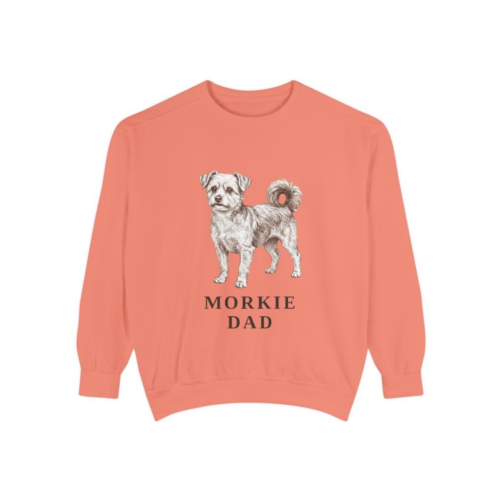 Morkie Dad Sweatshirt, Terracotta, front view