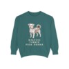 Morkie Humor Sweatshirt, Blue Spruce, front view