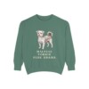 Morkie Humor Sweatshirt, Light Green, front view