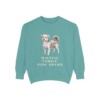 Morkie Humor Sweatshirt, Seafoam, front view