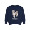 Morkie Latin Sweatshirt, True Navy, front view