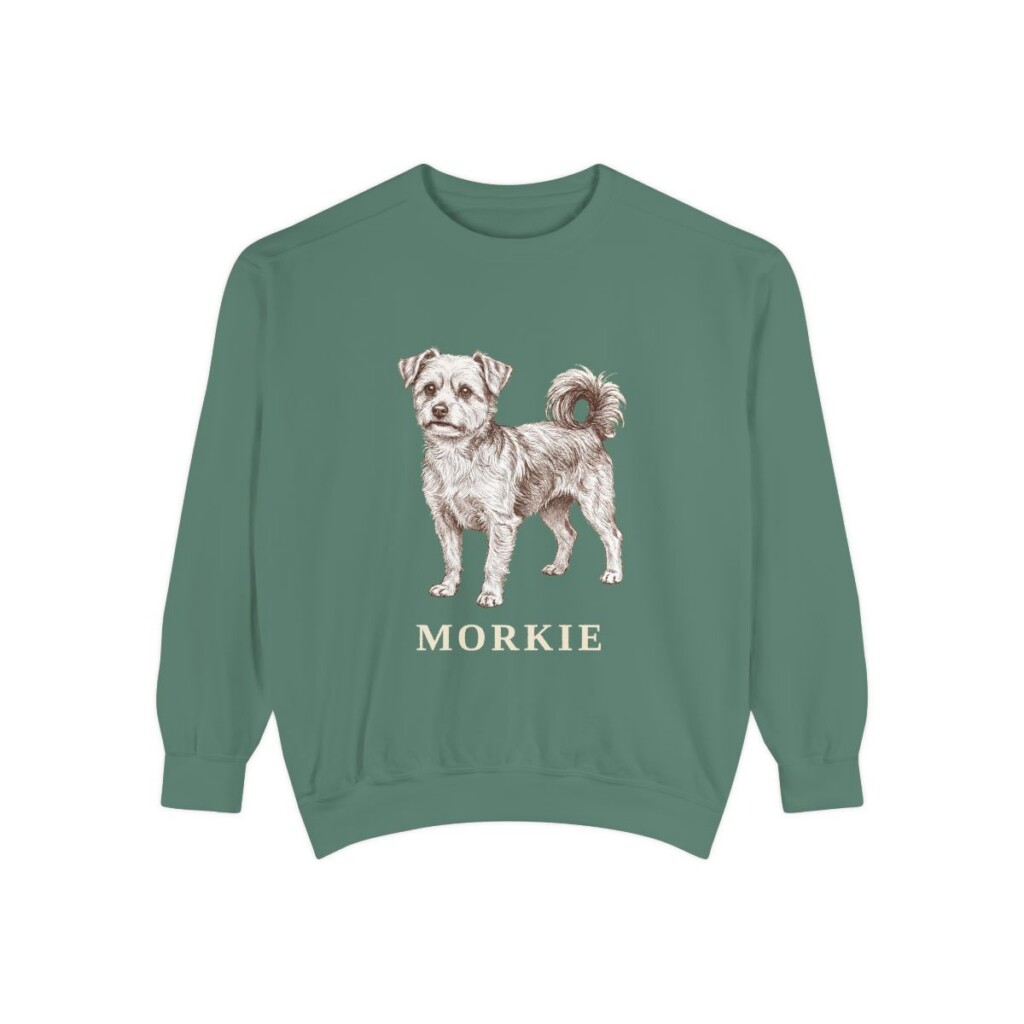 Morkie Sweatshirt, Light Green, front view