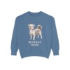 morkie-sweatshirt-mom-blue-jean Morkie Mom Sweatshirt, Blue Jean, front view