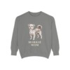 morkie-sweatshirt-mom-grey Morkie Mom Sweatshirt, Grey, front view