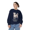 morkie-sweatshirt-mom-true-navy-person-2-front Morkie Mom Sweatshirt, True Navy, person 2 front