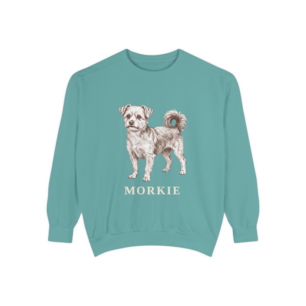 Morkie Sweatshirt, Seafoam, front view