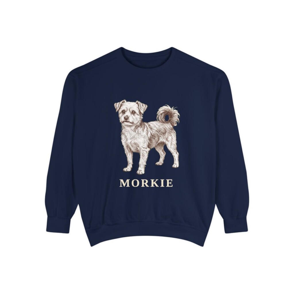 Morkie Sweatshirt, True Navy, front view