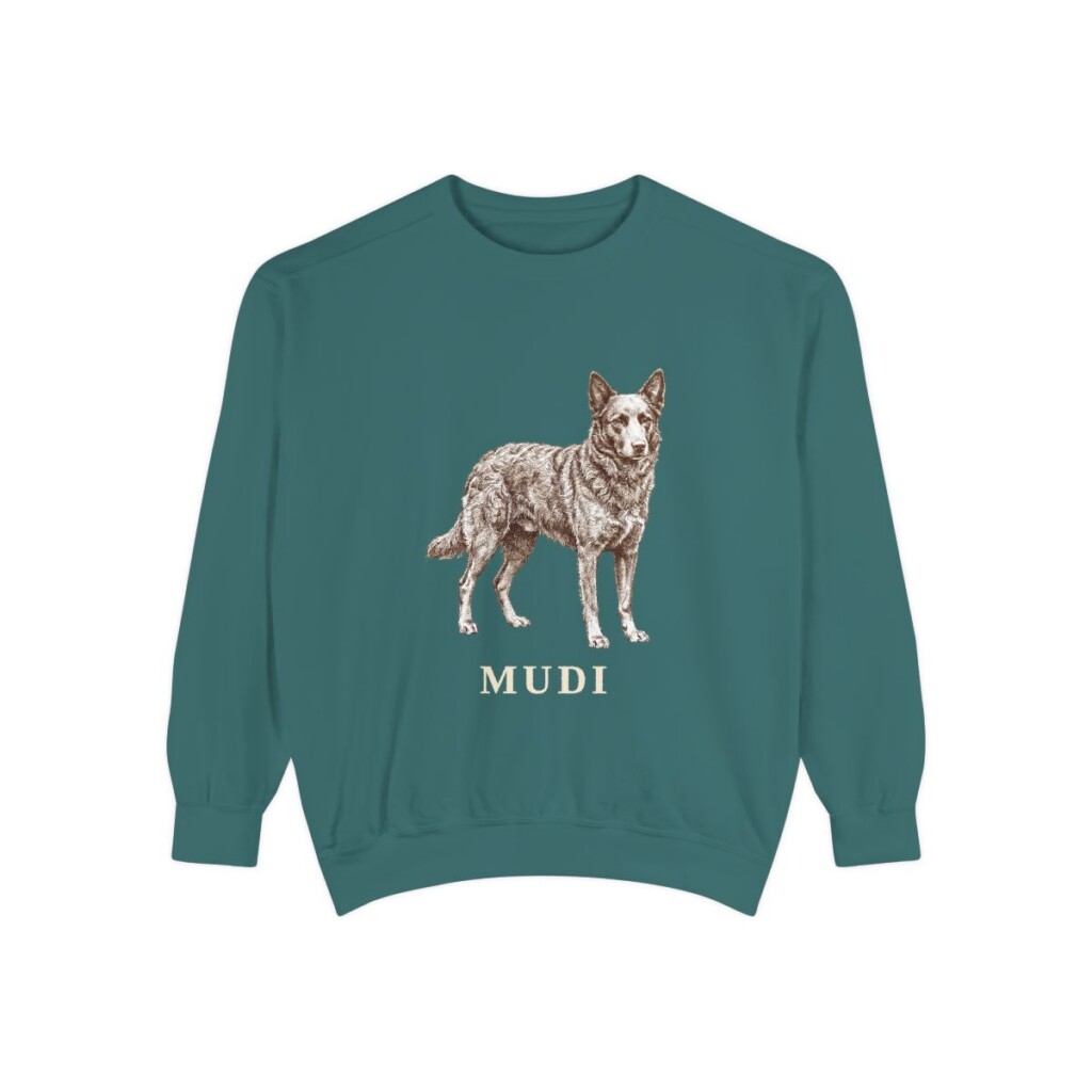 Mudi Sweatshirt, Blue Spruce, front view