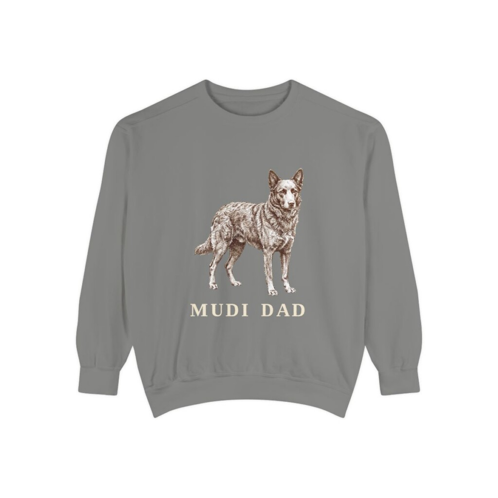 Mudi Dad Sweatshirt, Grey, front view