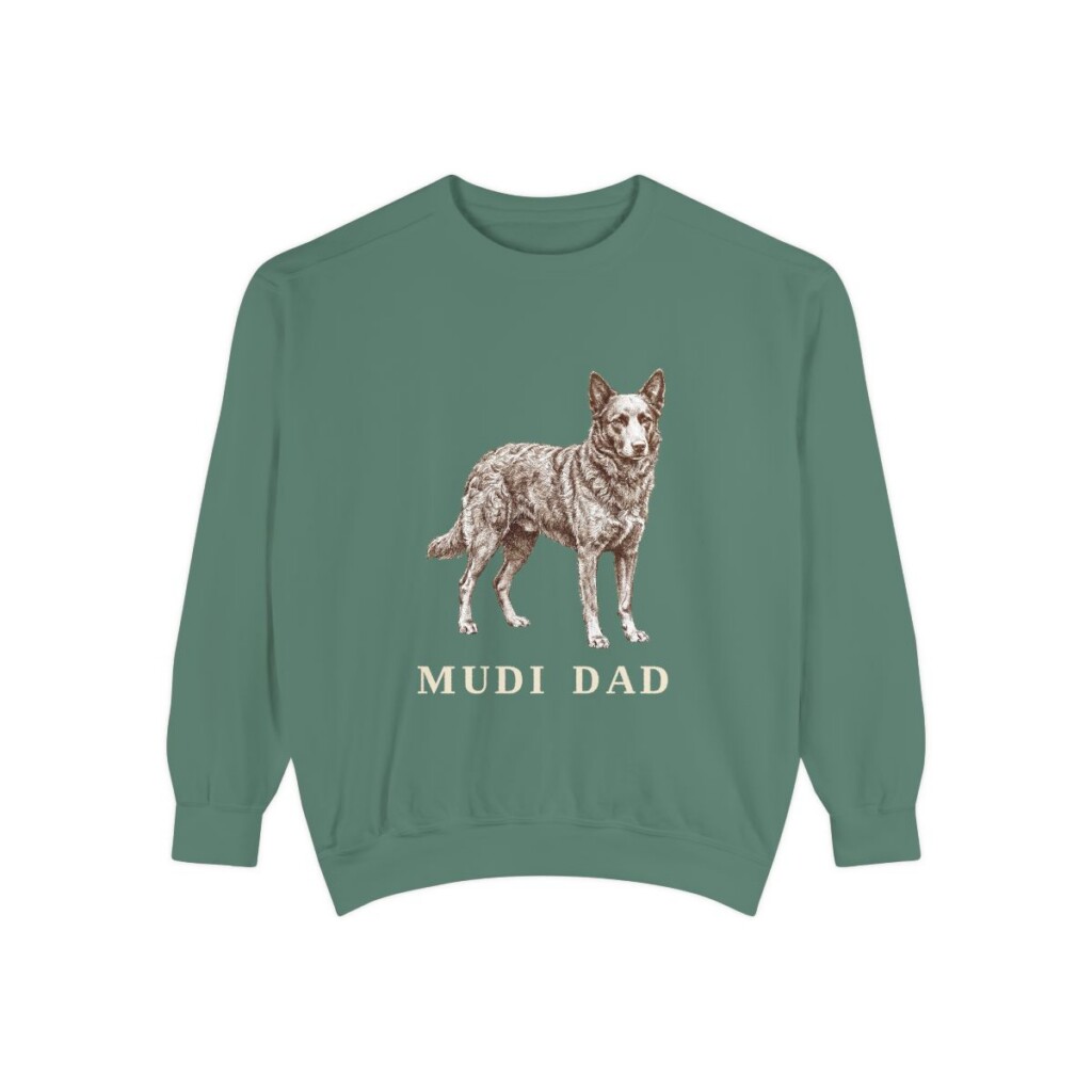 Mudi Dad Sweatshirt, Light Green, front view