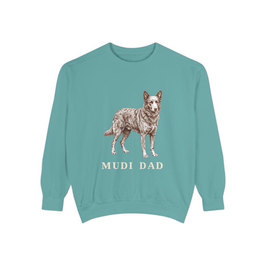 Mudi Dad Sweatshirt, Seafoam, front view