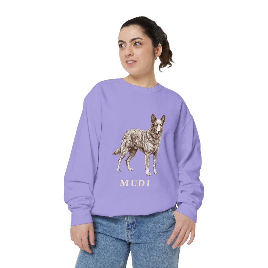 Mudi Sweatshirt, Violet, person 2 front