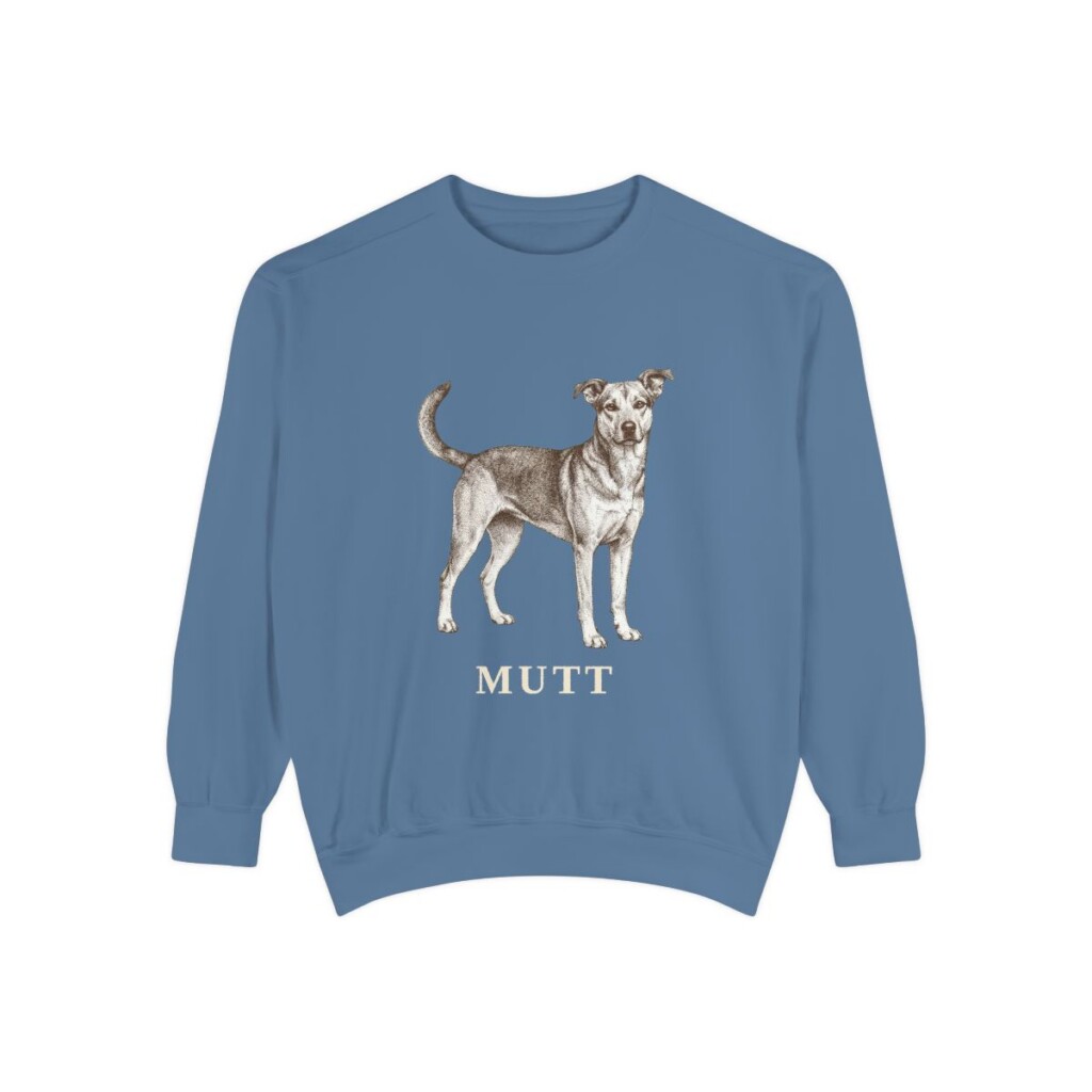 Mutt Sweatshirt, Blue Jean, front view