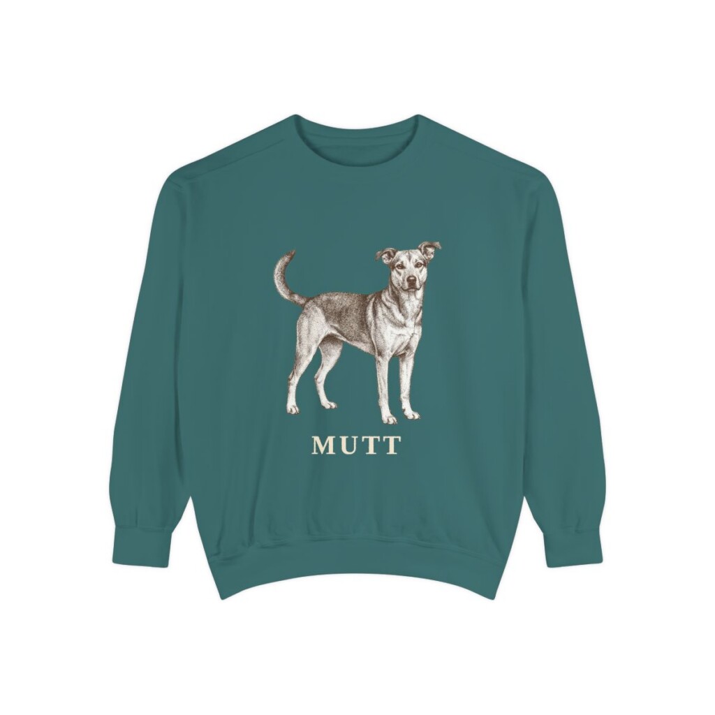 Mutt Sweatshirt, Blue Spruce, front view
